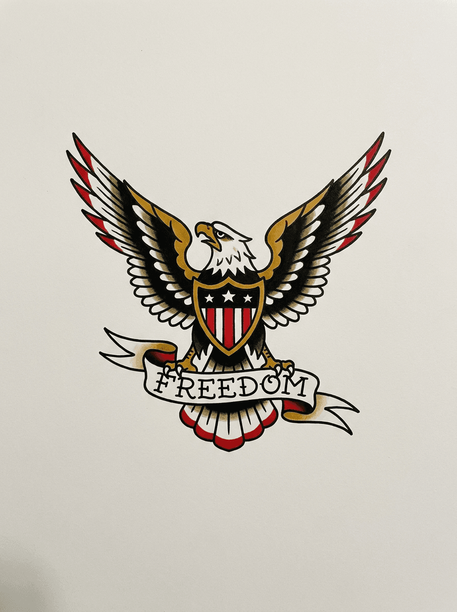 Traditional tattoo design generated with InkOnce