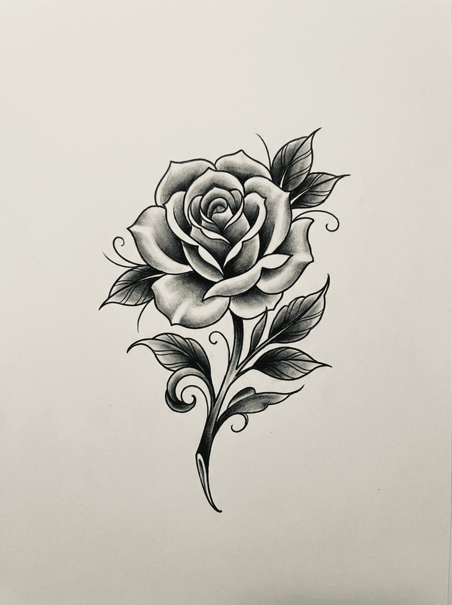 Black & Grey tattoo design example