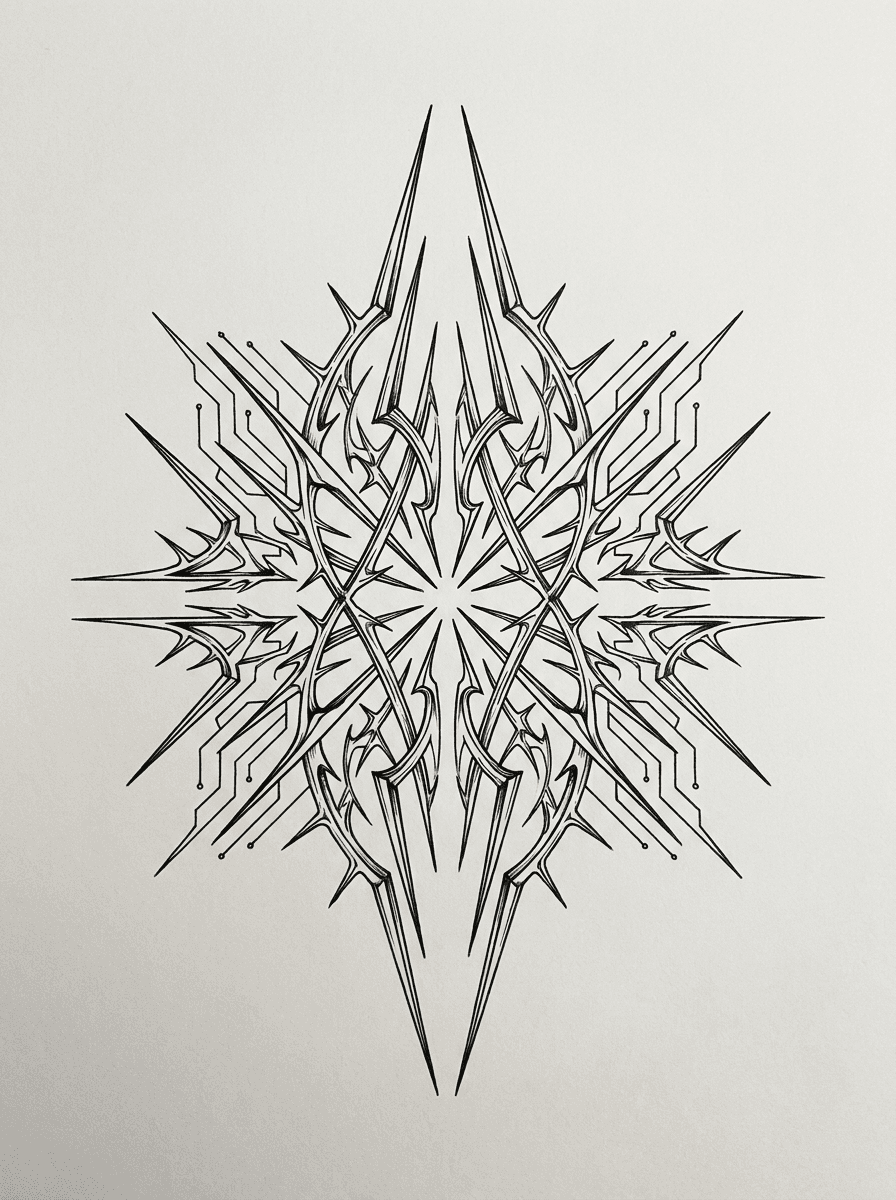Cyber Sigilism tattoo design example