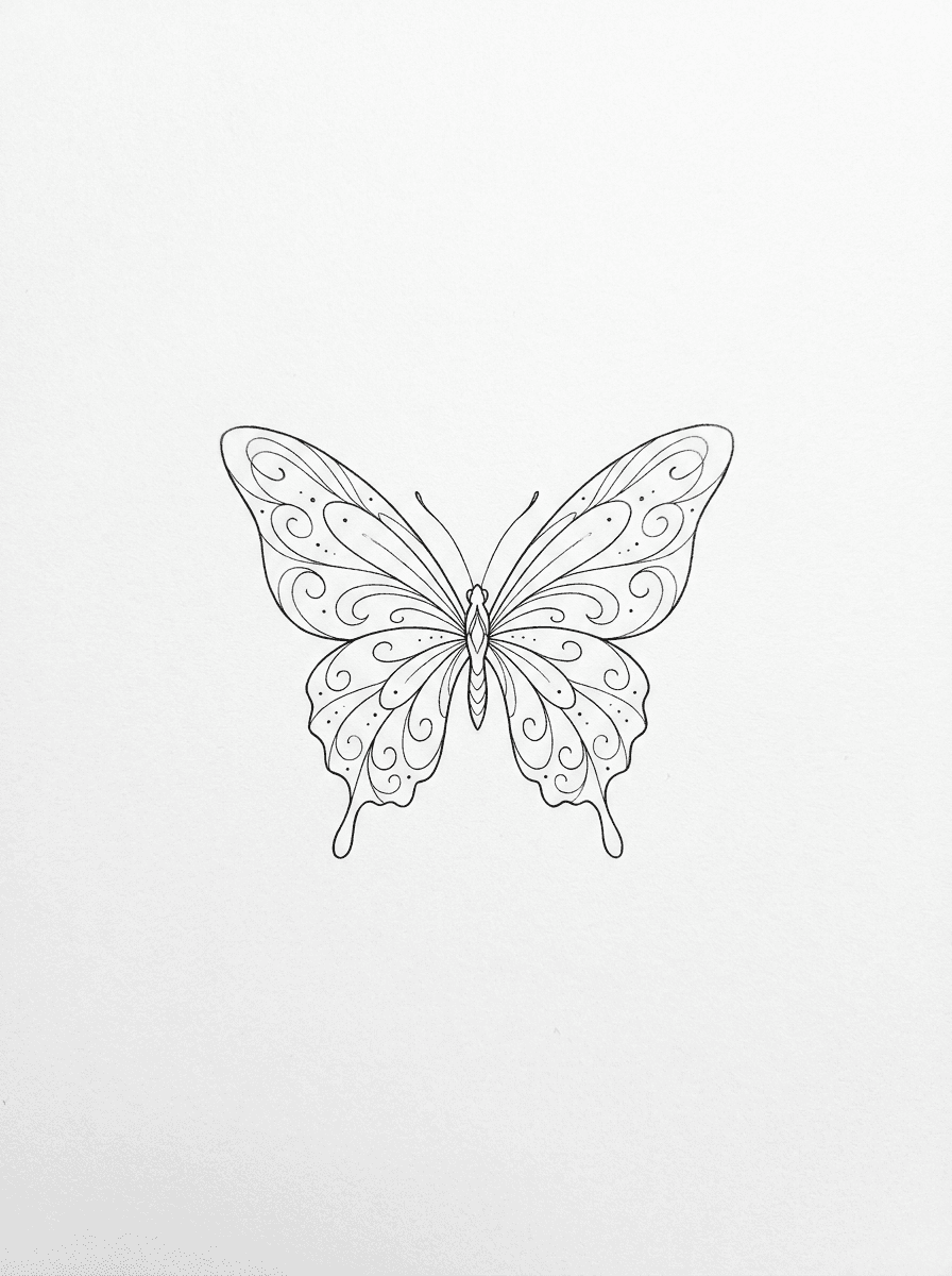 Butterfly tattoo design