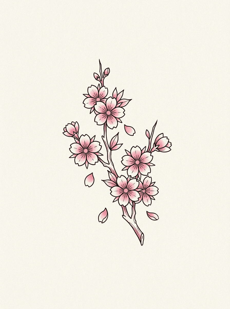 Cherry Blossom tattoo design