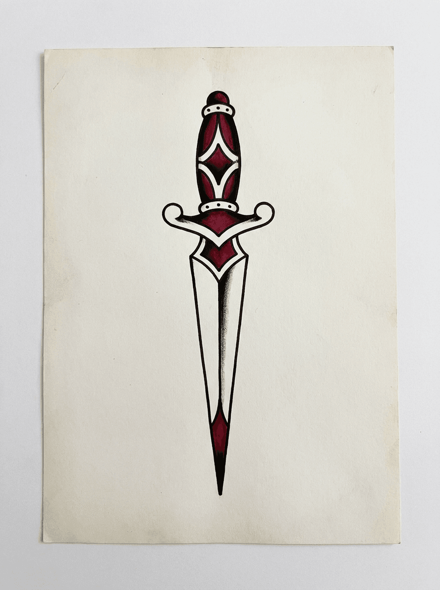 Dagger tattoo design