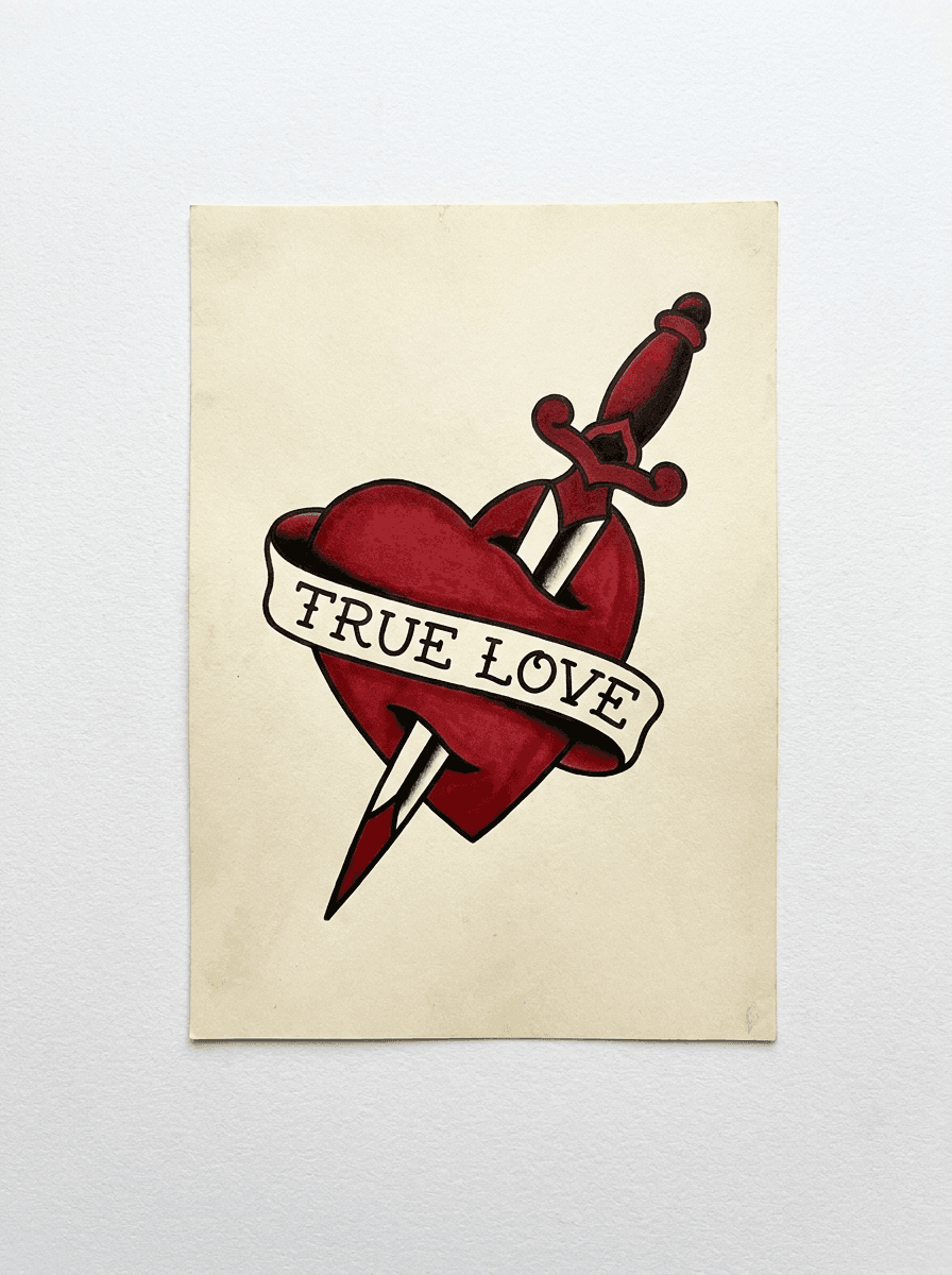 Heart tattoo design