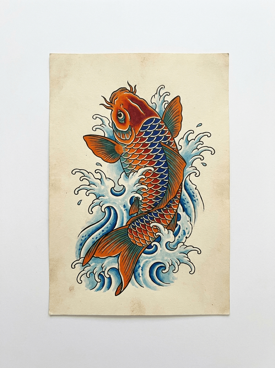 Koi Fish tattoo design