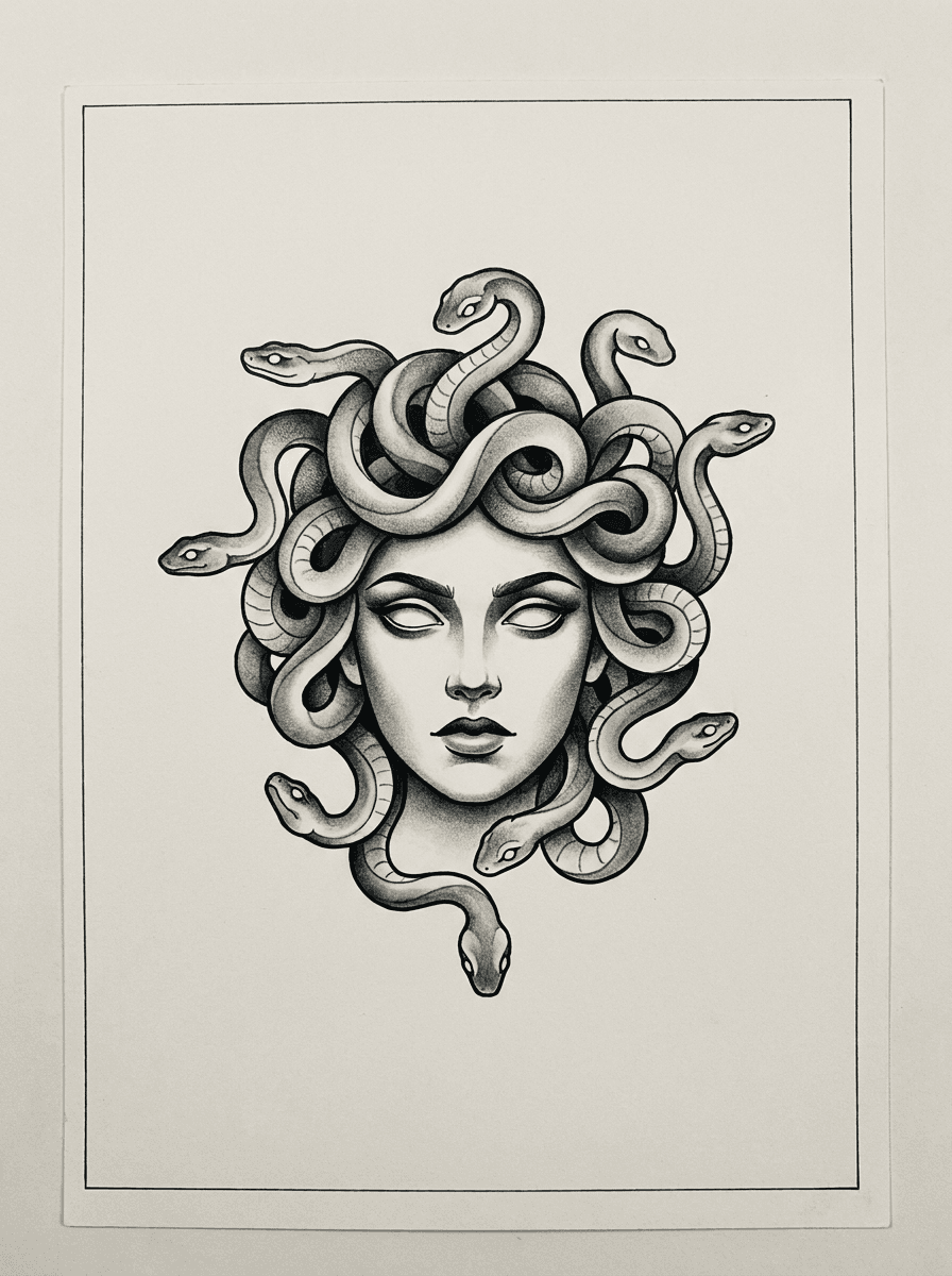 Medusa tattoo design