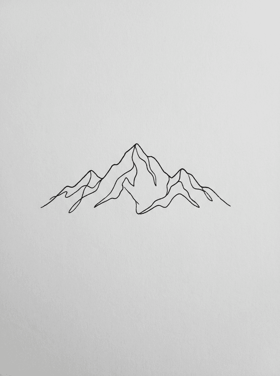 Mountain tattoo design