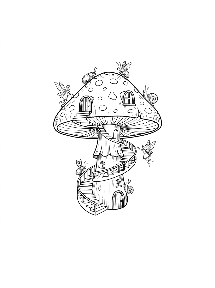 Mushroom tattoo design