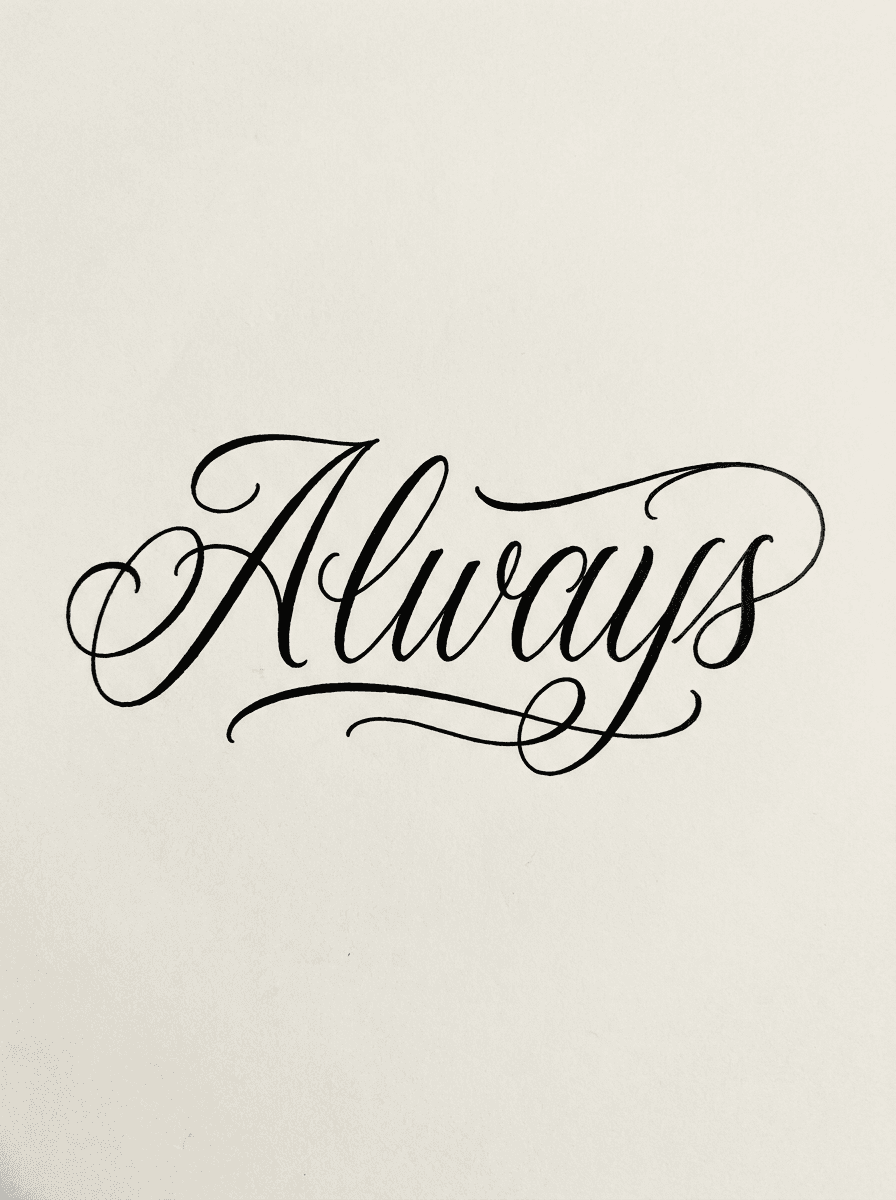 Quote & Script tattoo design