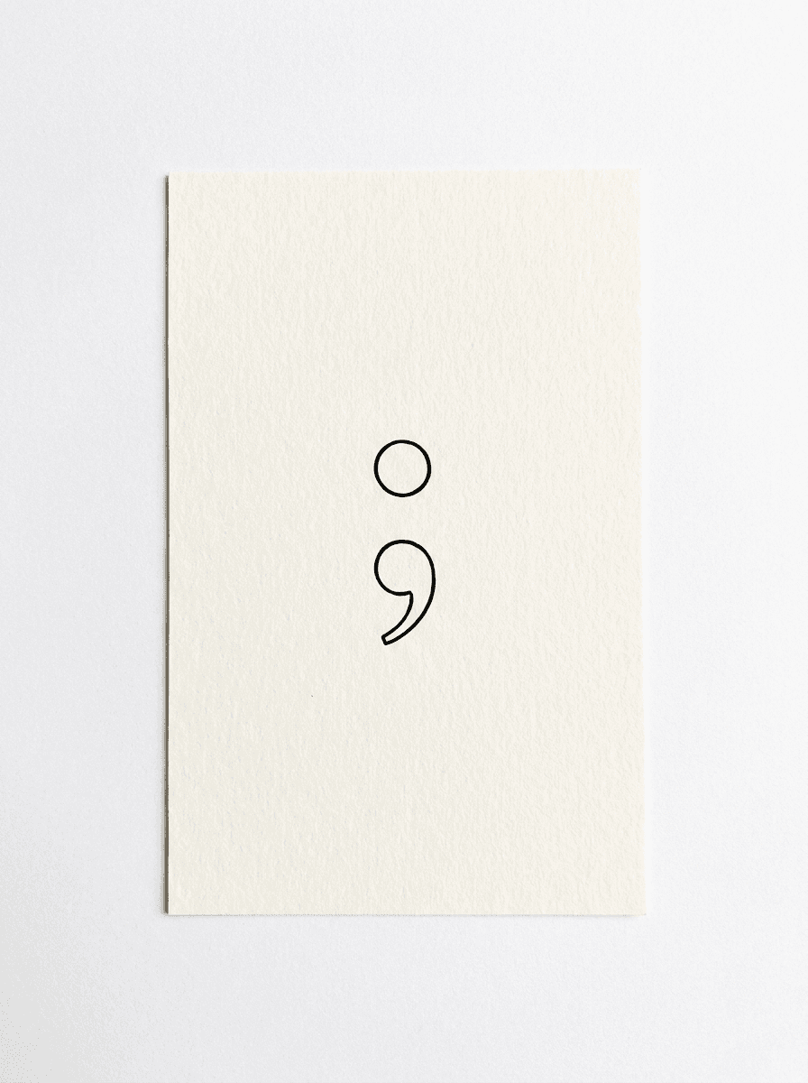 Semicolon tattoo design