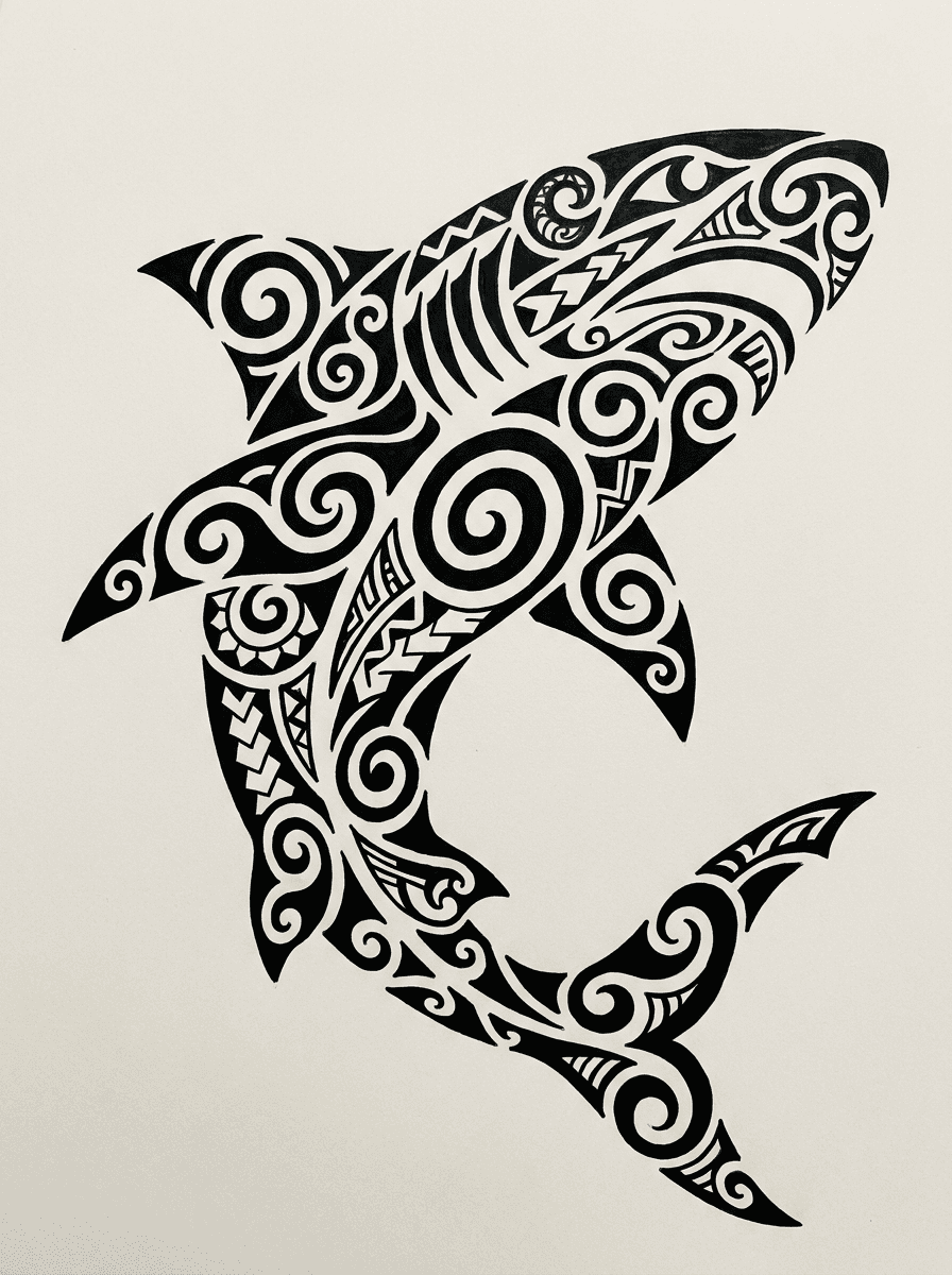 Shark tattoo design