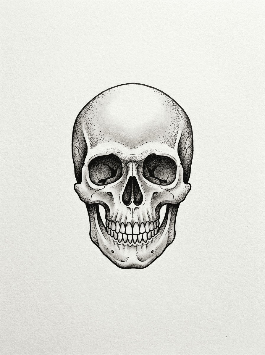 Skull tattoo design