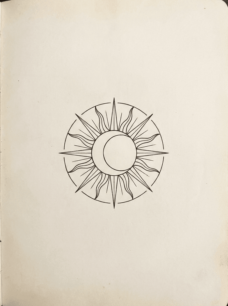 Sun & Moon tattoo design