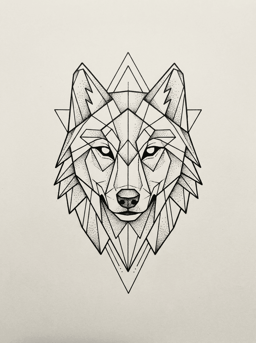 Wolf tattoo design