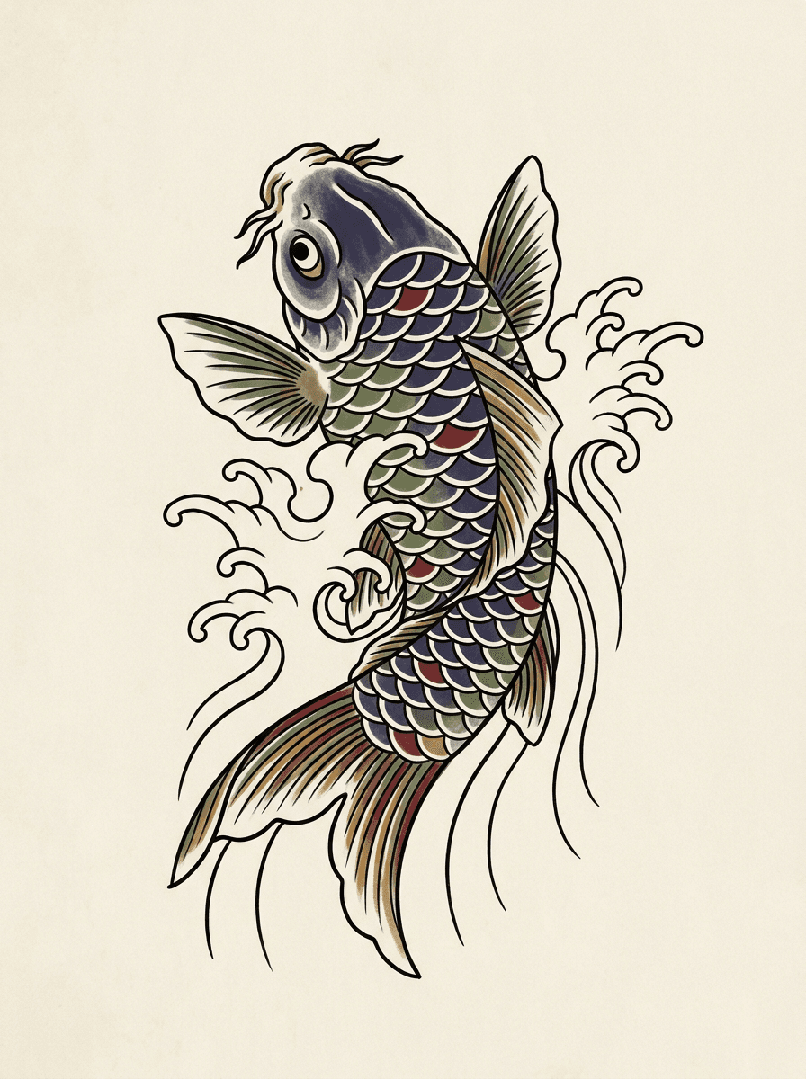Japanese tattoo design generated with InkOnce