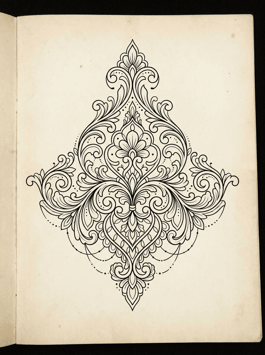 Ornamental tattoo design example