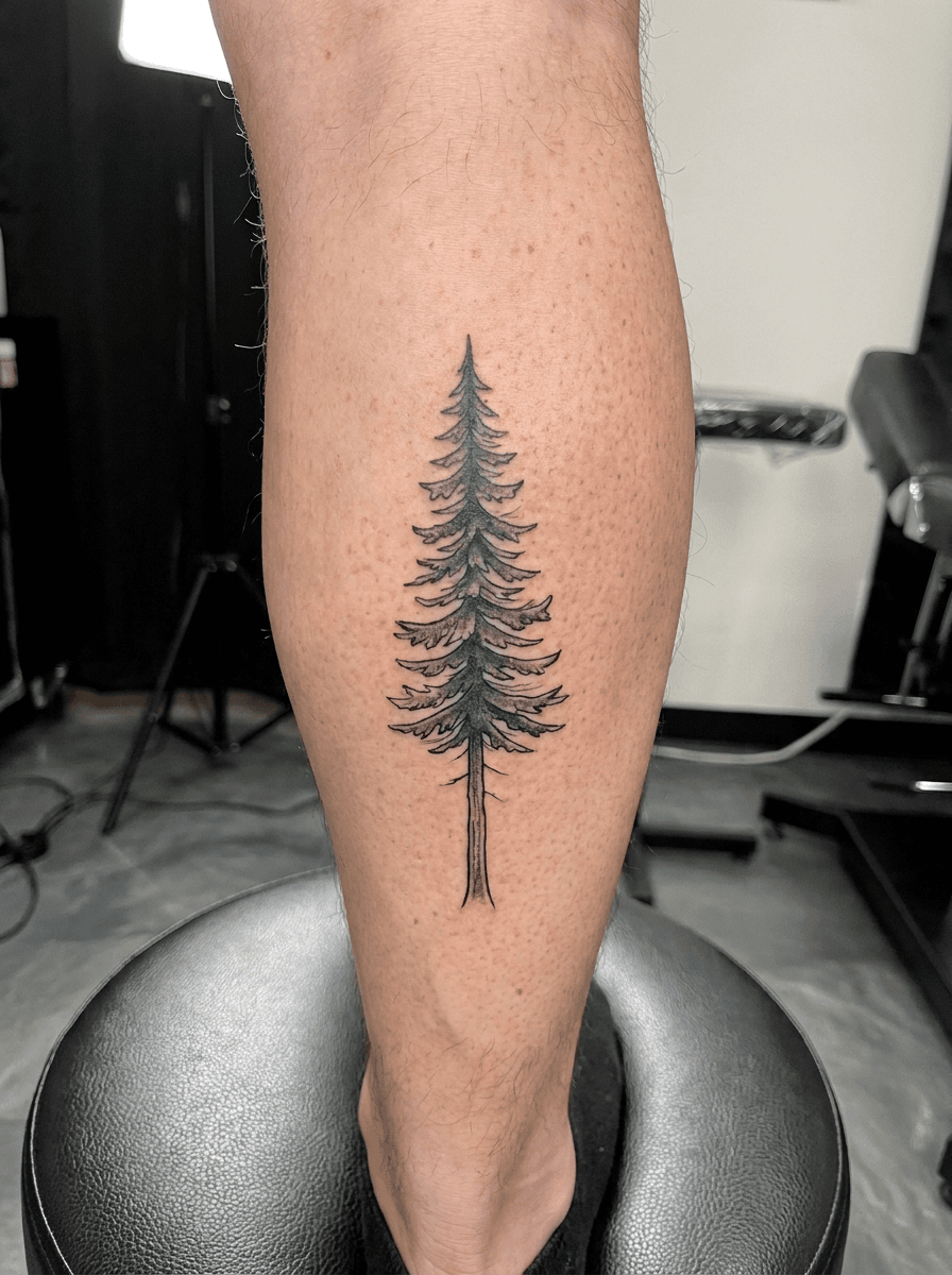 Tattoo on the calf