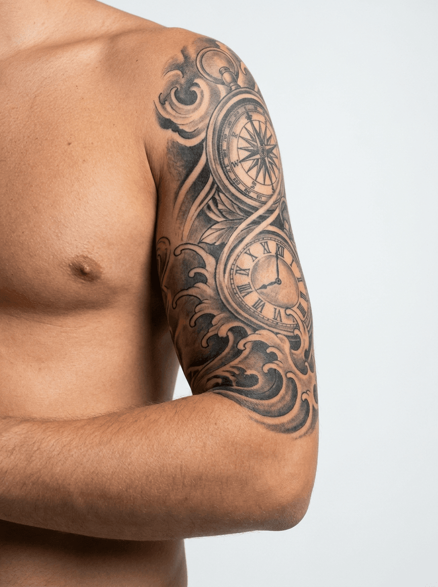 Tattoo on the half sleeve