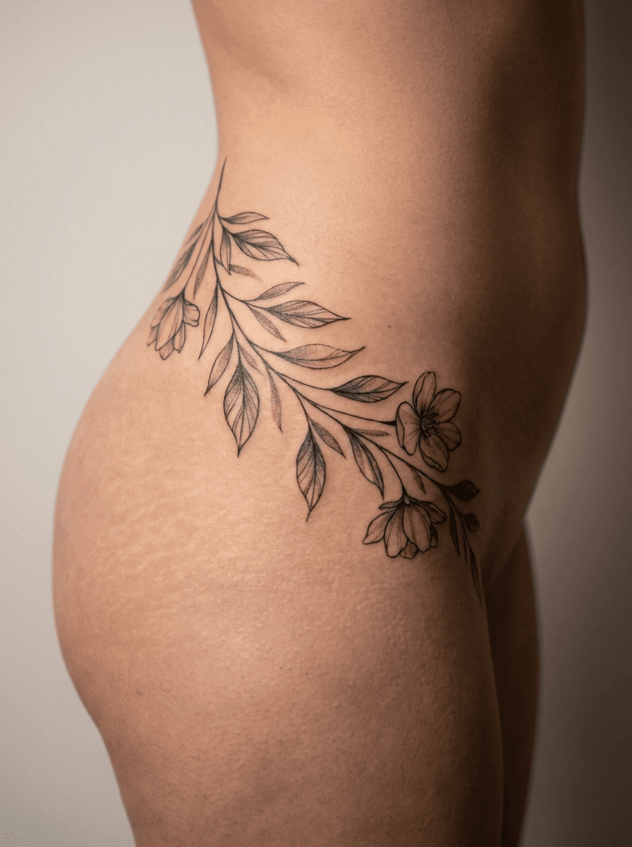 Tattoo on the hip