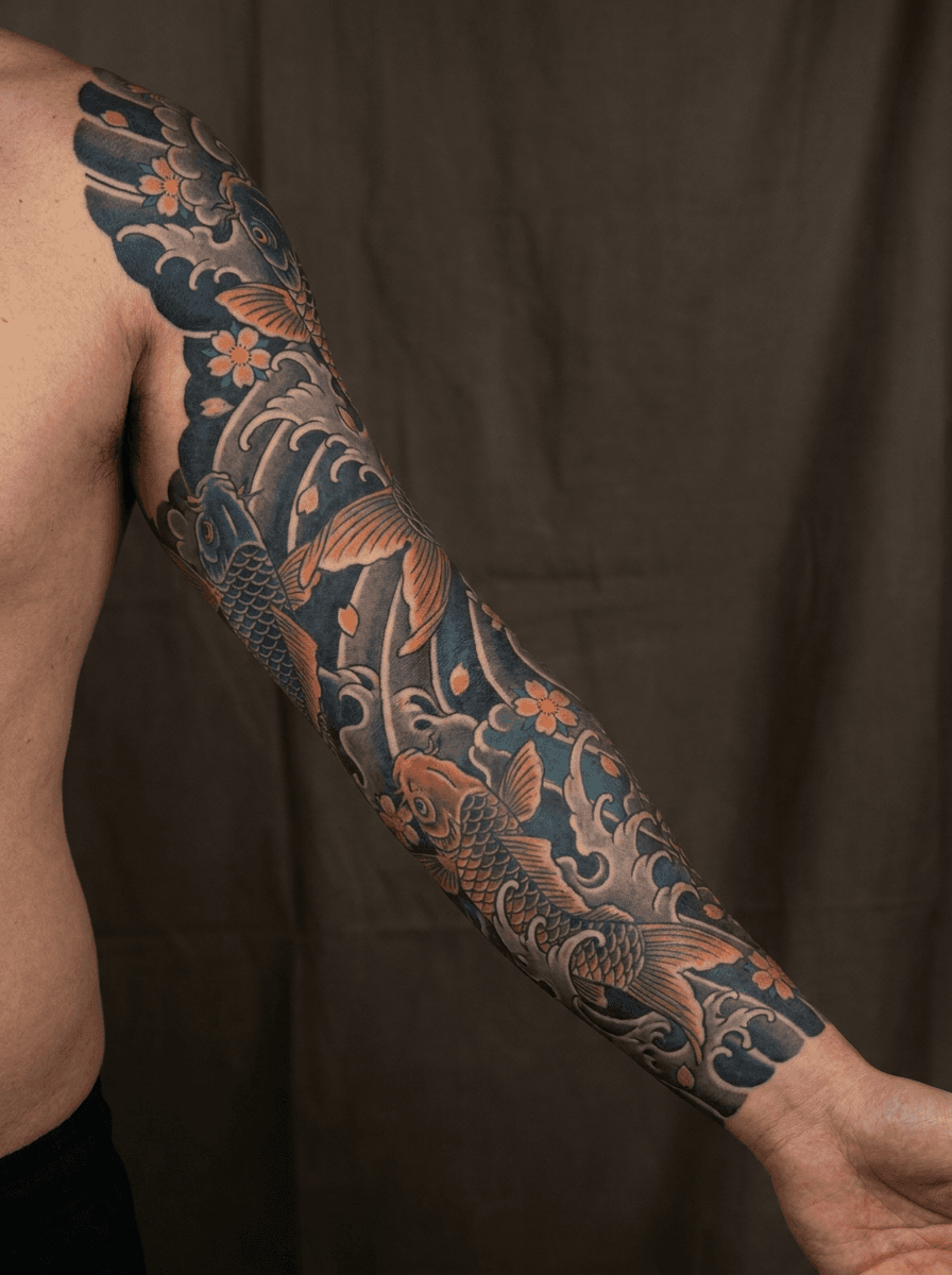 Tattoo on the full sleeve