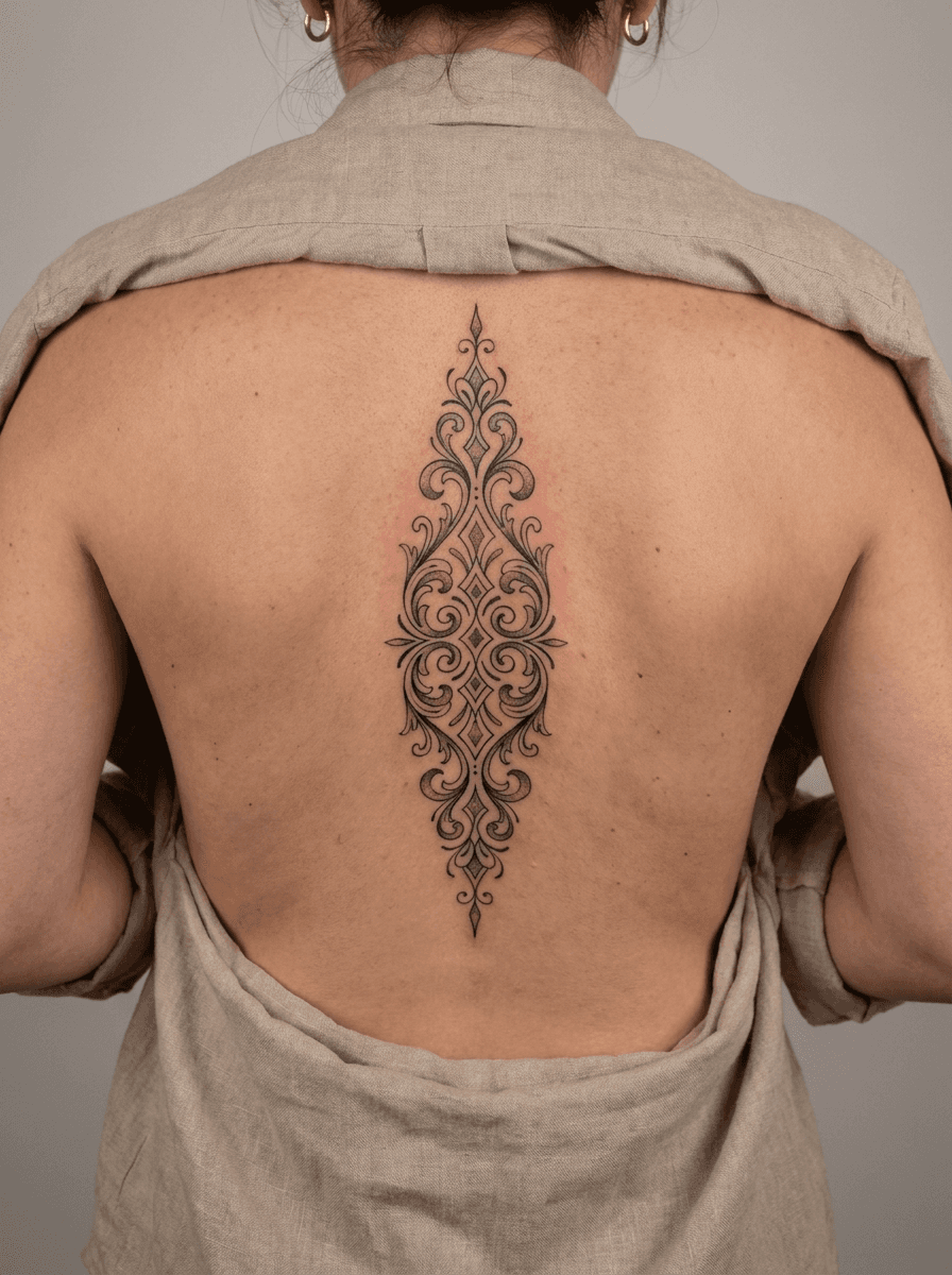 Tattoo on the spine