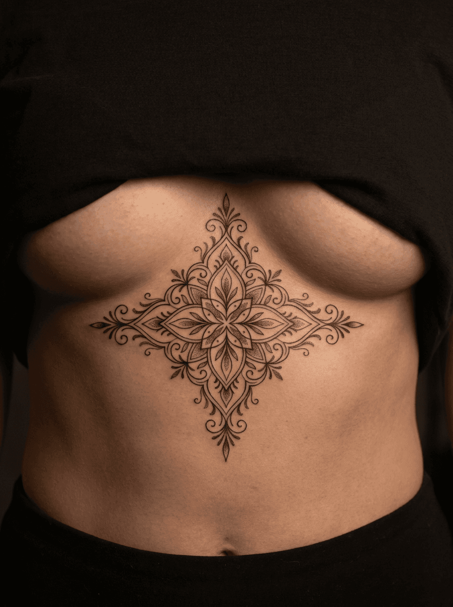 Tattoo on the sternum