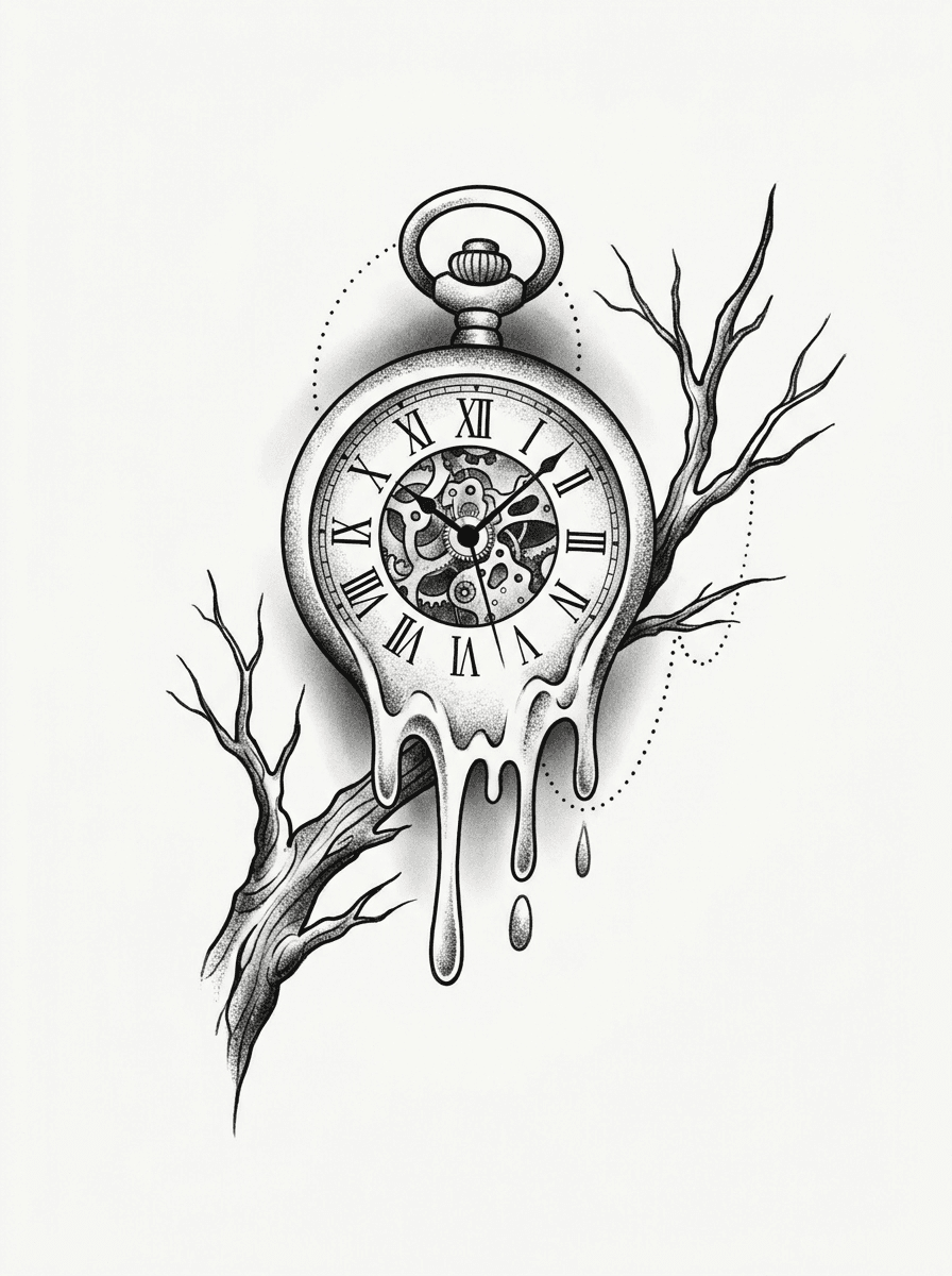 Surrealism tattoo design example