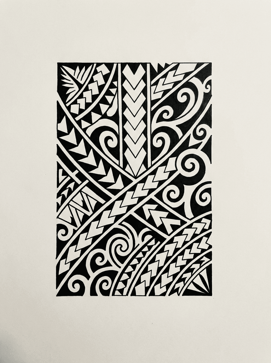 Tribal tattoo design example